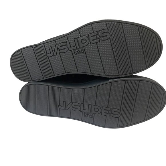JSlides Whitney Black Suede Wedge Sneakers 7.5M New In Box Fur Streetwear Winter - Picture 8 of 8